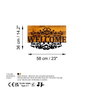 Wallity Welcome Escultura de pared de madera y metal en Nogal y Negro